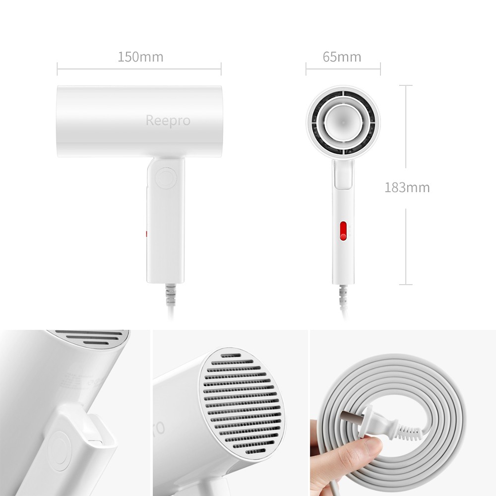 Xiaomi Reepro Mini Power Generation Hair Dryer RP-HC04 (White) компактный и...