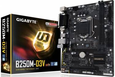 Материнская плата Gigabyte GA-B250M-D3V Soc-1151 Intel B250 2xDDR4 mATX AC`97 8ch(7.1) GbLAN+VGA+DVI