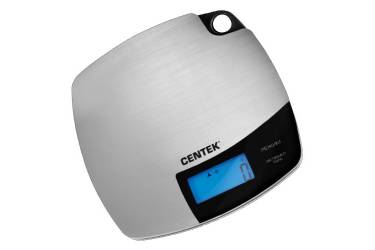 Весы кухонные электронные Centek CT-2463 сталь, сенсор, LCD- 59х27 с подсветкой, t° в комнате, max 5кг