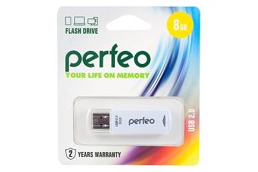 USB флэш-накопитель 8GB Perfeo C06 белый USB2.0
