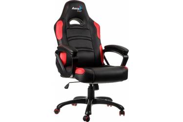 Кресло игровое Aerocool 428388 черный/красный сиденье черный/красный кожа крестовина металл