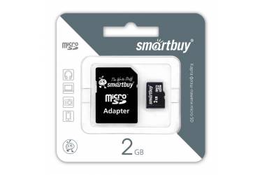 Карта памяти SmartBuy MicroSD 2GB+adapter