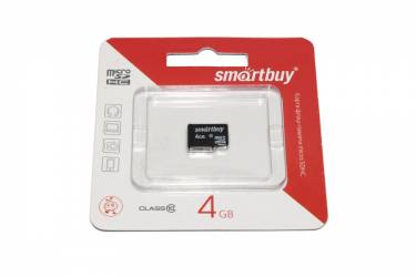 Карта памяти SmartBuy MicroSDHC 4GB Class 4