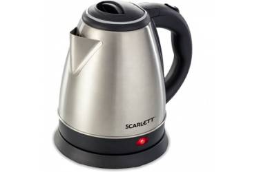 Чайник электрический Scarlett SC-EK21S40 1.6л. 1500Вт серебристый/черный (корпус: нержавеющая сталь)