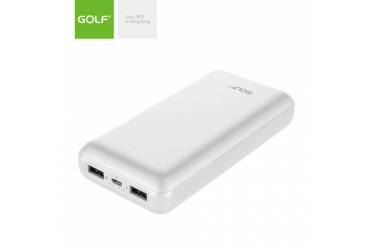 Внешний аккумулятор Perfeo GOLF G80/ 10000 mah+ Кабель Micro usb/ Выход USB 1 А, 2.1A/  Белый