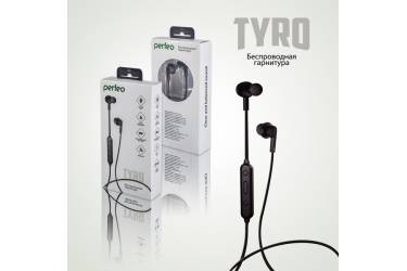 Наушники беспроводные (Bluetooth) Perfeo TYRO внутриканальные c микрофоном чёрные