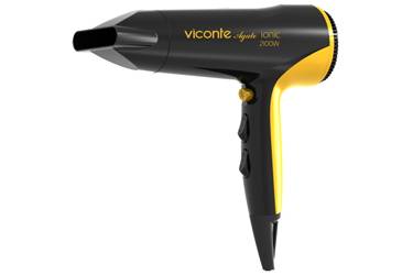 Фен Viconte VC-3721 черный/желтый 2100Вт 3t*2скорости ионизация