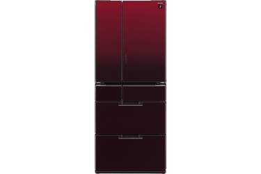 Холодильник Sharp SJ-GF60AR черный рубин/стекло (четырехкамерный)