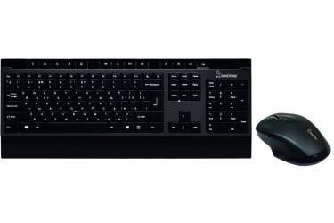 Комплект клавиатуара+мышь Smartbuy Wireless 210702AG черный