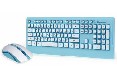 Комплект клавиатуара+мышь Smartbuy Wireless SBC-303319AG голубой