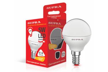 Лампа светодиодная SUPRA_ ECO_G45-05W/3000/E14 _шар