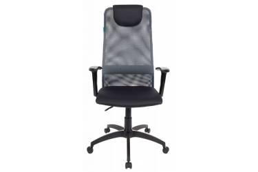 Кресло руководителя Бюрократ KB-8 темно-серый TW-04 TW-12 сетка с подголов. крестовина пластик