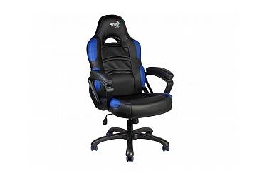 Кресло для геймера Aerocool AC80C-BB , черно-синее, до 130 кг, размер, см (ШхГхВ) : 52х49х115/123.