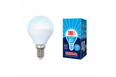 Лампа светодиодная Uniel Norma LED-G45-11W/NW/E14/FR/NR 4000K шар