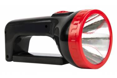 Фонарь SmartBuy аккумуляторный прожектор 12+9 SMD, черный/красный