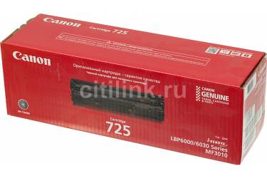 Тонер-картридж Canon Cartridge 725  Black черный, 1600 стр, для LBP6000/6000B
