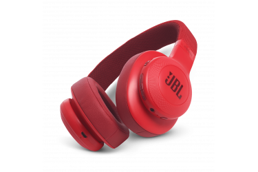 Наушники беспроводные (Bluetooth) JBL E55BT (накладные), красный