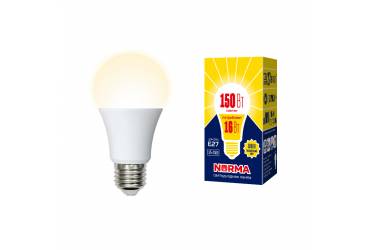 Лампа светодиодная Uniel Norma LED-A60-16W/WW/E27/FR/NR картон