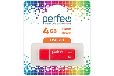 USB флэш-накопитель 4GB Perfeo C01G2 красный USB2.0
