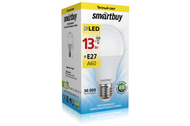 Светодиодная (LED) Лампа Smartbuy-A60-13W/3000/E27
