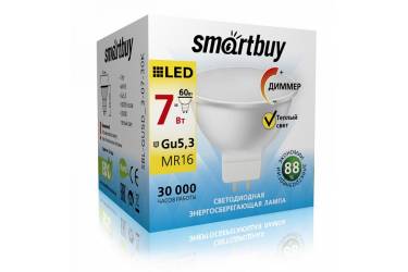 Светодиодная (Диммер) Лампа Smartbuy-Gu5,3-07W/3000 (SBL-GU5D_3-07-30K)
