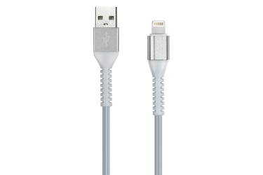 Кабель USB Smartbuy Apple 8 pin в TPE оплетке Flow 3D, 1 м. мет.након.2А, графит