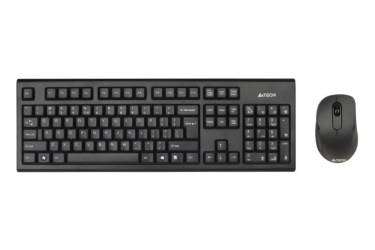 Комплект клавиатуара+мышь A4 7100N клав:черный мышь:черный USB беспроводная