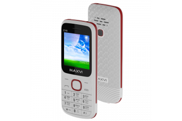 Мобильный телефон Maxvi C15 white-red