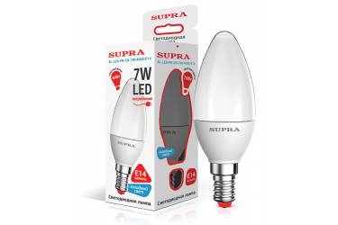 Лампа светодиодная SUPRA_PR_C37-07W/3000/E27 _свеча