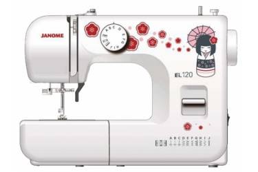Швейная машина Janome EL120 белый/рисунок (кол-во швейных операций-25) 