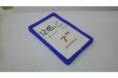 Универсальная силиконовая накладка на планшет 7 синий с подставкой