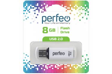 USB флэш-накопитель 8GB Perfeo C13 белый USB2.0