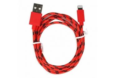 Кабель USB Smartbuy Apple 8 pin нейлон, 1 м, красный