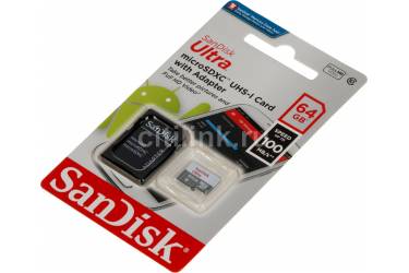 MicroSDXC флэш-накопитель 64GB Class 10 SanDisk CN