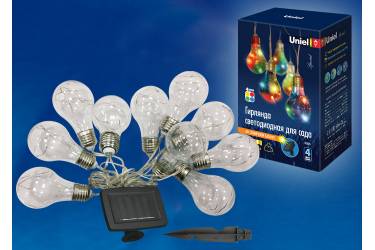 Светильник садовый солн Uniel USL-S-126/PT4000 BULBS гирлянда лампочки
