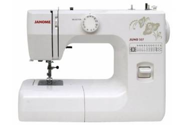 Швейная машина Janome Juno 507 белый/цветы (кол-во швейных операций-12) 