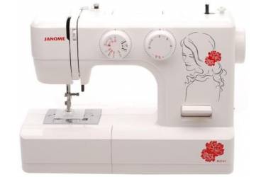 Швейная машина Janome My Style 101 белый/цветы (кол-во швейных операций -15)