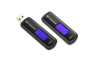 USB флэш-накопитель 64GB Transcend JetFlash 500 Черный/Синий USB2.0
