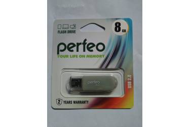 USB флэш-накопитель 8GB Perfeo C03 серый USB2.0