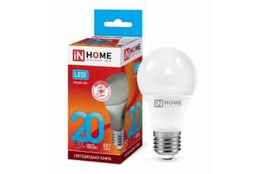 Лампа светодиодная IN HOME LED-A65-VC 20Вт 230В Е27 4000К 1800Лм 