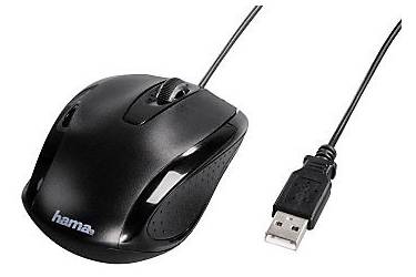 Мышь Hama AM-5400 черный оптическая (800dpi) USB для ноутбука (2but)