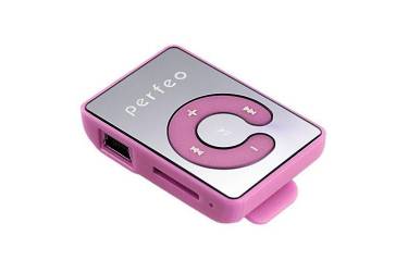 Портативный цифровой плеер Perfeo Music Clip Color розовый