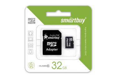 Карта памяти SmartBuy MicroSDHC 32GB Class 10+adapter