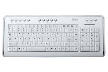 Клавиатура Trust KB-1500 Illuminated Keyboard USB белая