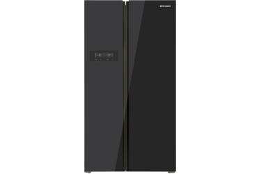 Холодильник Shivaki SBS-572DNFGBL черное стекло (двухкамерный)
