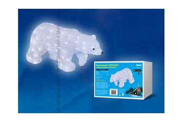 Фигура светодиодная «Белый медведь-3» ULD-M5829-080/STA WHITE IP20 WHITE BEAR-3 58*22*29 см