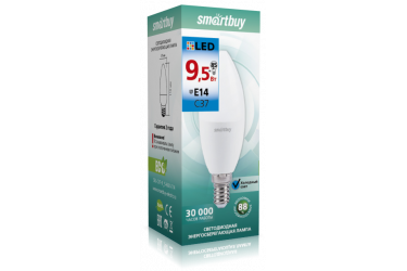 Светодиодная (LED) Лампа Smartbuy-C37-9,5W/6000/E27