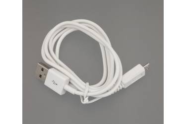 Кабель USB micro,  белый, 1м