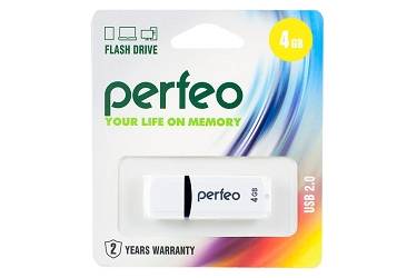USB флэш-накопитель 4GB Perfeo C02 белый USB2.0