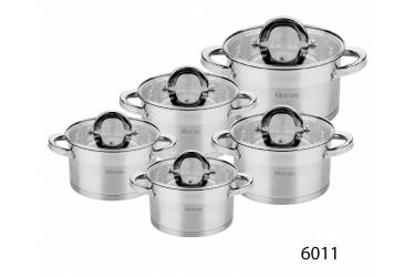 Набор посуды Mercury MC-6011 10 предметов 6,0/3,6/2*2,6/1,9 л